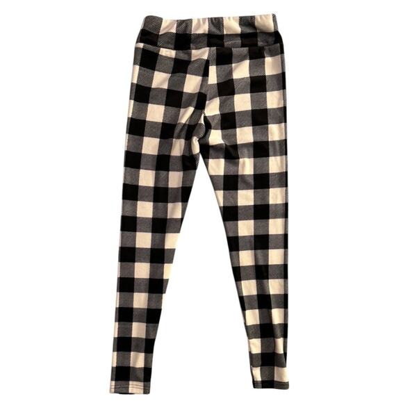 No Boundaries Buffalo Check Velour Like Leggings - Picture 4 of 4